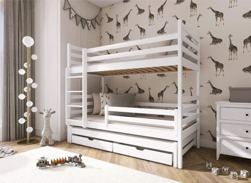 LUK 80x160 Biela poschodová posteľ Lano Nábytok