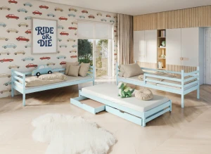 LUK 80x180 blue bunk bed Lano Furniture