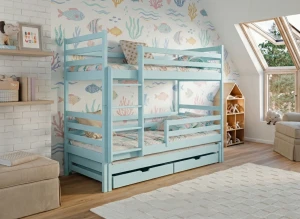LUK 90x200 blue bunk bed Lano Furniture