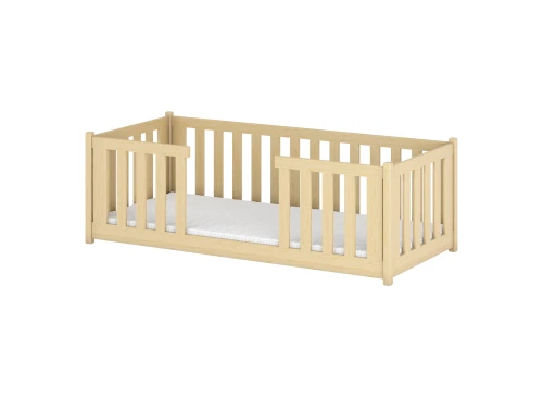 FERO 80x190 borovica detská Montessori podlahová posteľ Lano Nábytok