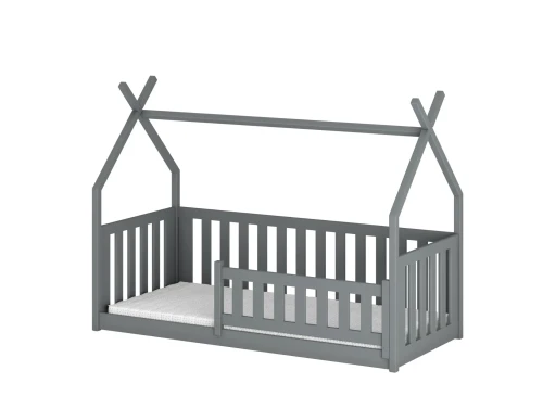 BOGUŚ 80x160 popolová detská Montessori podlahová posteľ tipi Lano Nábytok