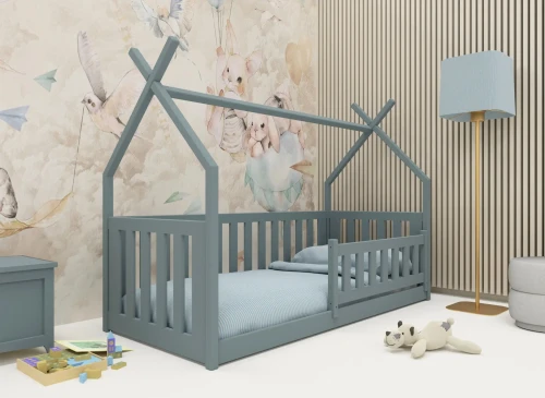 BOGUŚ 90x200 grey children's tipi cot bed Lano Furniture
