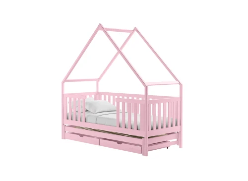 MAGIC 80x200 pink bunk bed house Lano Furniture