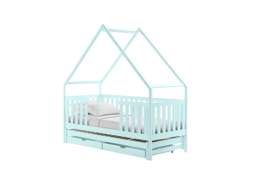 MAGIC 90x200 blue bunk bed house Lano Furniture