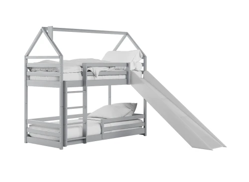 PLAY 90x200 grey bunk bed with a slide Lano Furniture