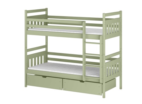 ADAŚ 80x180 olive green bunk bed Lano Furniture