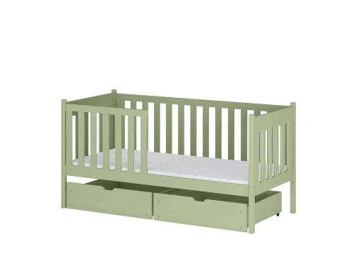 ALICJA 80x190 olive green single children's bed Lano Furniture