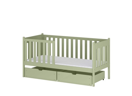 ALICJA 80x200 olive green single children's bed Lano Furniture
