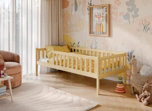 ADA 80x160 Unlacquered Wood Children's Bed Lano Meble
