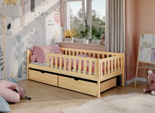 ANTONIO 90x200 Unvarnished Wood Children's Bed Lano Furniture