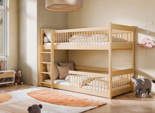 BOSTON 90x200 Untreated Wood Bunk Bed
