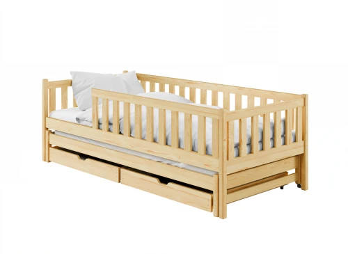 COLA 90x200 Untreated Wooden Bunk Bed by Lano Meble