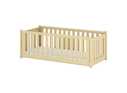 CONCEPT 80x160 Unlacquered Wood Montessori Floor Bed Children's Playpen Lano Furniture