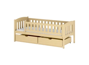 GUCIO 80x160 unlacquered wood single children's bed Lano Meble