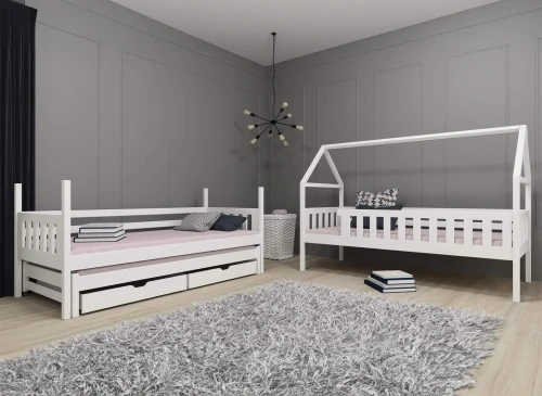 IGA 90x200 Untreated Wood Bunk Bed House - Lano Furniture