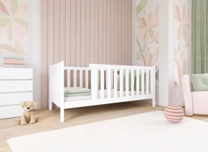 LAURA 90x190 Untreated Wood Loft Bed Single Lano Furniture