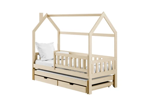 MONKEY 90x180 unlacquered wooden children's house bed Lano Meble