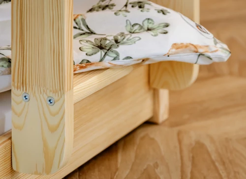 POLA 80x200 Unvarnished Wood Bunk Bed by Lano Meble