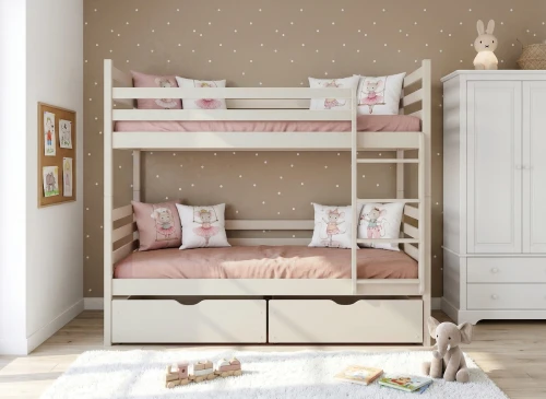NEMO 90x180 Cotton Bunk Bed by Lano Furniture