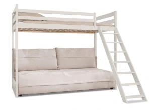 SAVIO 90x200/140x200 bavlna lôžko na poschodovej posteli s rozkladacou pohovkou béžová látka perfect harmony 02 Lano Nábytok