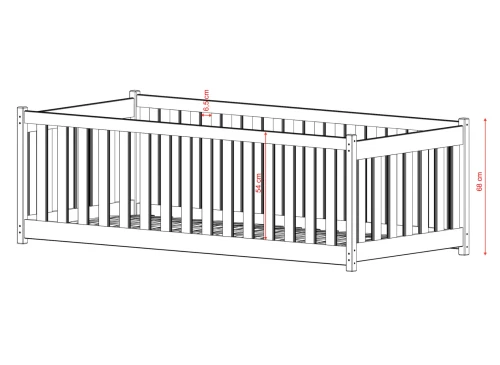 CONCEPT 90x180 blue children's cot bed Lano Furniture