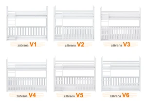 CRIS 90x180 white bunk bed Lano Furniture