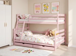 FAMI 90x200 pink bunk bed Lano Furniture
