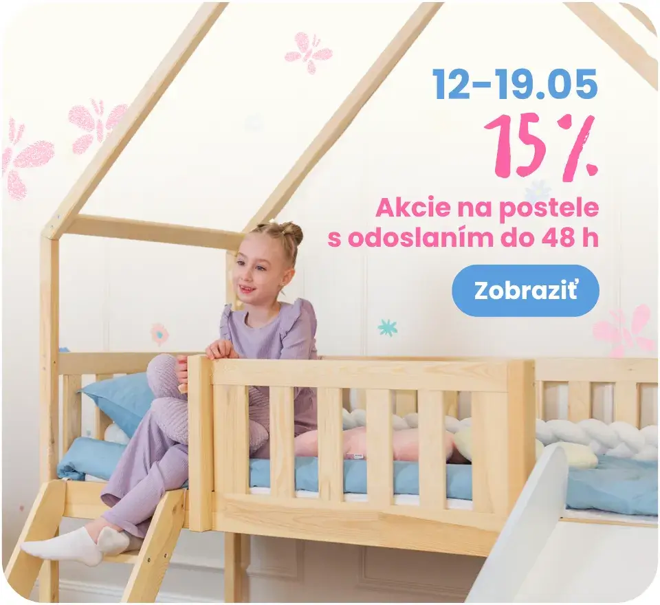 Zľava 15 % na postele s odoslaním do 48 hodín, 12.–19. mája